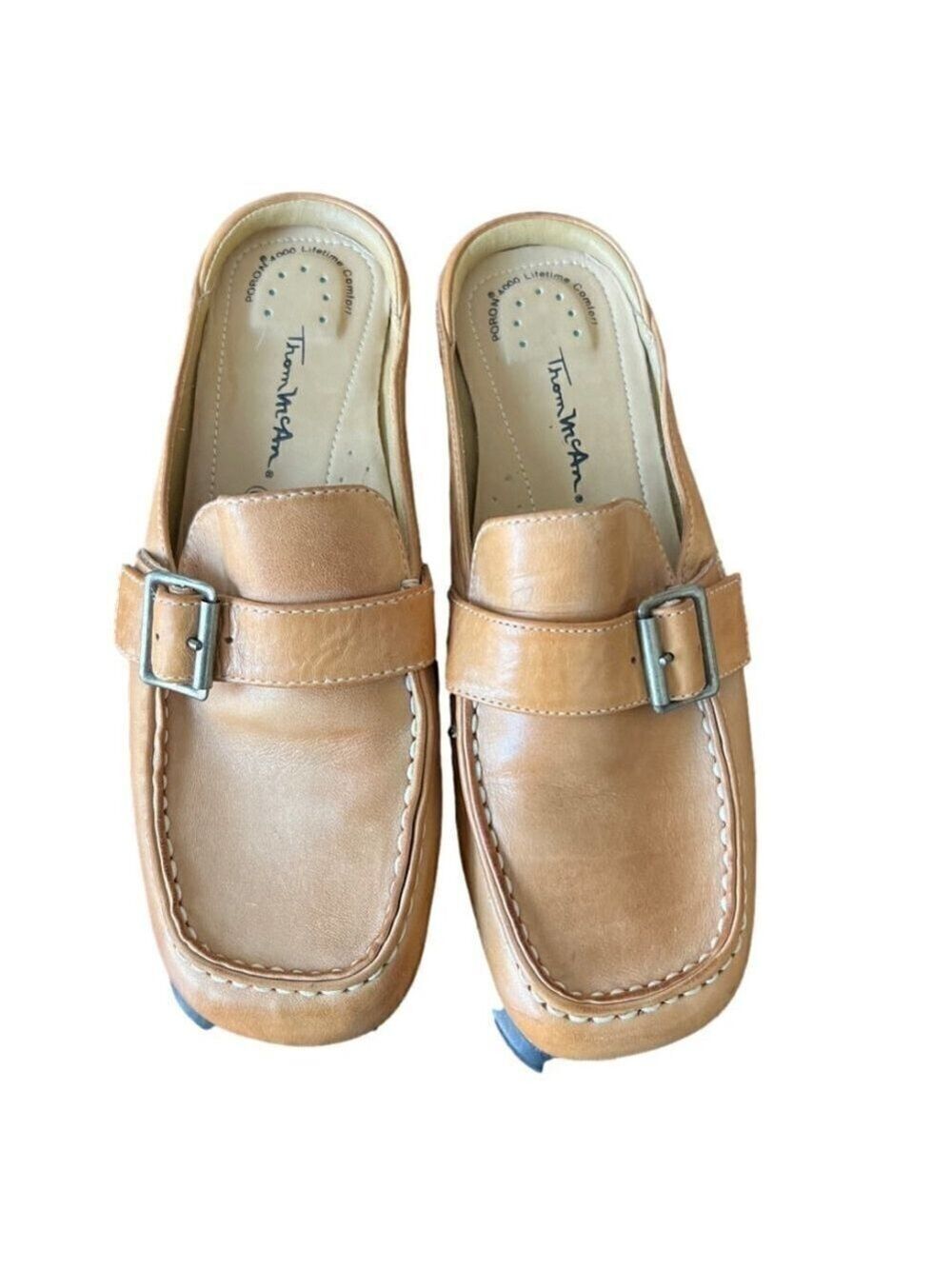 Women's Thom McAn Vintage tan leather clog. Size 6.5